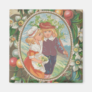 Antique Quirky Valentine, Victorian Era, 1874 Magnet