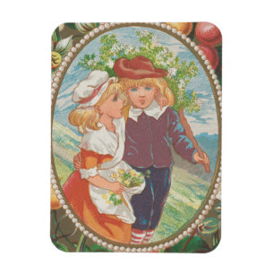 Antique Quirky Valentine, Victorian Era, 1874 Magnet
