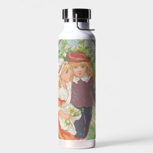 Antique Quirky Valentine, Victorian Era, 1874 Water Bottle