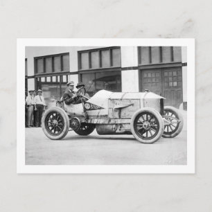 Antique Race Car, 1910s Postcard