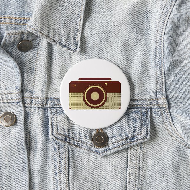 Antique Radio 7.5 Cm Round Badge (Creator Uploaded)