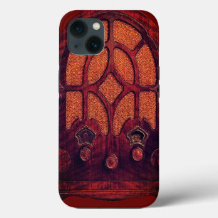 Antique radio vintage elegant art deco cathedral iPhone 13 case