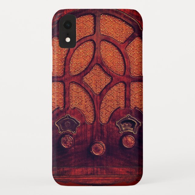 Antique radio wood elegant art deco cathedral  Case-Mate iPhone case (Back)