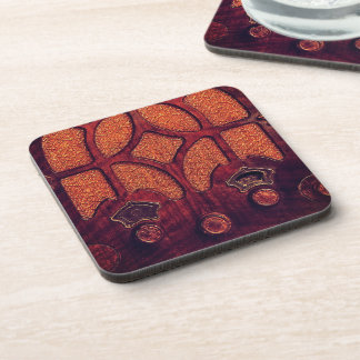 Antique radio wood elegant art deco cathedral coaster