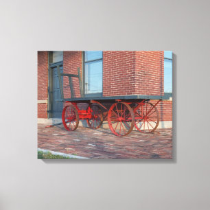 Antique railroad cart canvas print
