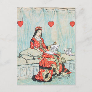 Antique Randolph Caldecott Queen of Hearts Print Postcard
