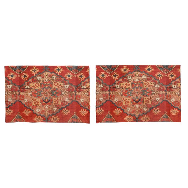 Antique Red Persian Turkish Kilim Rug Pillowcase (Front-Set)