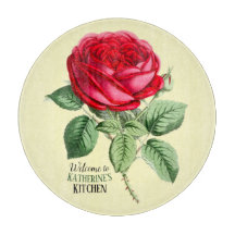 Antique Red Rose Customisable Cutting Board