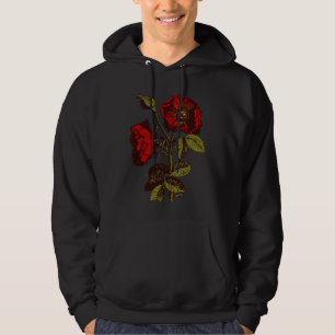Antique Red Rose Hoodie
