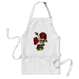 Antique Red Rose Standard Apron