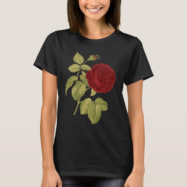 Antique Red Rose T-Shirt (Front)