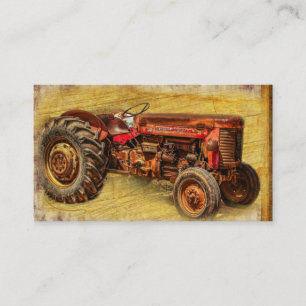 Antique Red Tractor Business Card