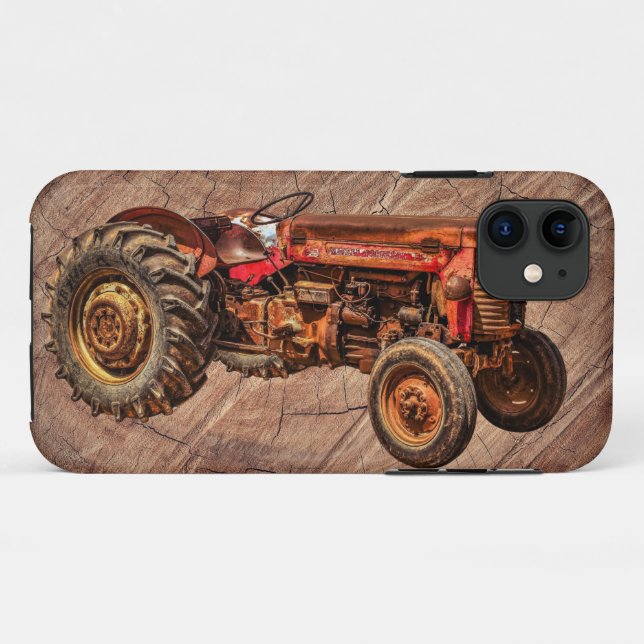 Antique Red Tractor Case-Mate iPhone Case (Back (Horizontal))