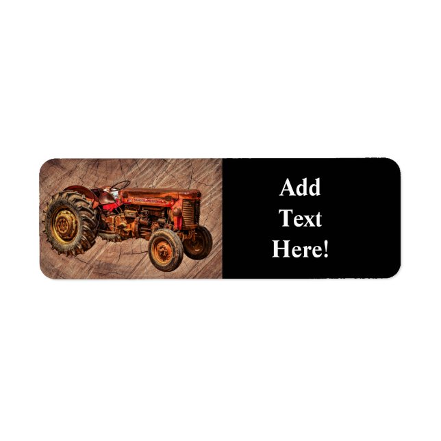 Antique Red Tractor Label (Front)