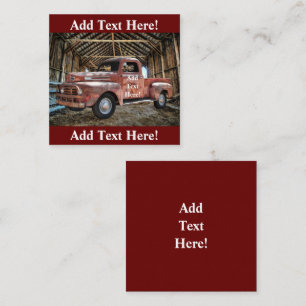 Antique Red Truck In Rustic Barn Note Card