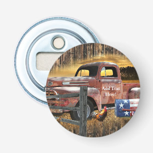 Antique Red Truck Vintage Red Truck Farm Truck Bot Bottle Opener