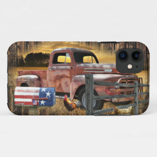 Antique Red Truck Vintage Red Truck Farm Truck Case-Mate iPhone Case