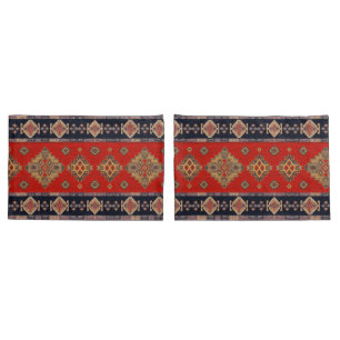 Antique Red Turkish Kilim Carpet Rug Pillowcase