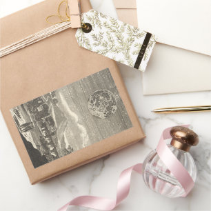 Antique Renaissance Era Moon by Allain Mallet Rectangular Sticker