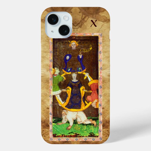 ANTIQUE RENAISSANCE TAROTS 10 / WHEEL OF FORTUNE Case-Mate iPhone CASE (Back)
