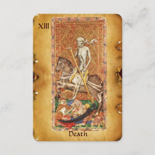 ANTIQUE RENAISSANCE TAROTS 13 / DEATH ANNOUNCEMENT