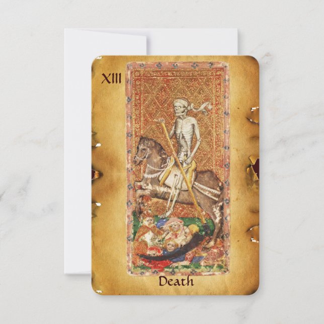 ANTIQUE RENAISSANCE TAROTS 13 / DEATH ANNOUNCEMENT (Front)