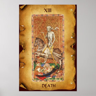 ANTIQUE RENAISSANCE TAROTS 13 / DEATH POSTER