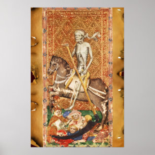 ANTIQUE RENAISSANCE TAROTS 13 / DEATH POSTER