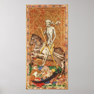 ANTIQUE RENAISSANCE TAROTS 13 / DEATH POSTER