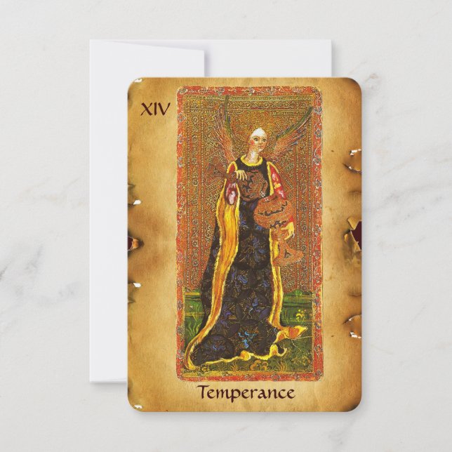 ANTIQUE RENAISSANCE TAROTS 14  / TEMPERANCE ANNOUNCEMENT (Front)