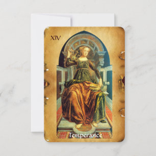 ANTIQUE RENAISSANCE TAROTS 14  / TEMPERANCE ANNOUNCEMENT