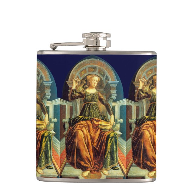 ANTIQUE RENAISSANCE TAROTS 14 / TEMPERANCE HIP FLASK (Front)