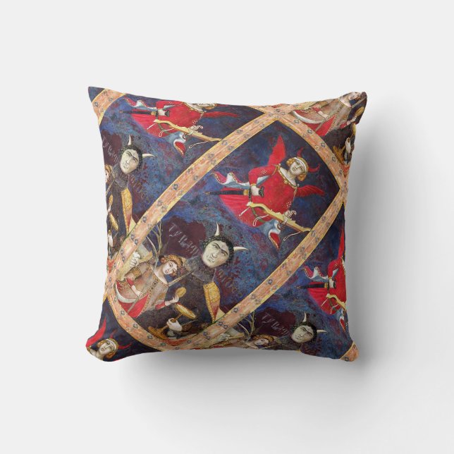 ANTIQUE RENAISSANCE TAROTS  15 / THE DEVIL CUSHION (Front)