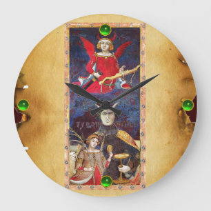 ANTIQUE RENAISSANCE TAROTS 15 /THE DEVIL LARGE CLOCK