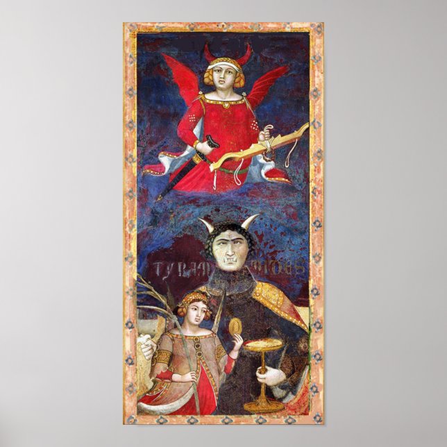 ANTIQUE RENAISSANCE TAROTS 15 / THE DEVIL POSTER (Front)