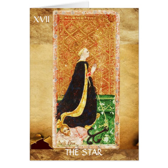 ANTIQUE RENAISSANCE TAROTS 17 / THE STAR (Front)