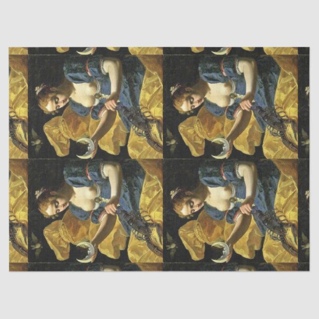 ANTIQUE RENAISSANCE TAROTS 18 /THE MOON TISSUE PAPER (Front)