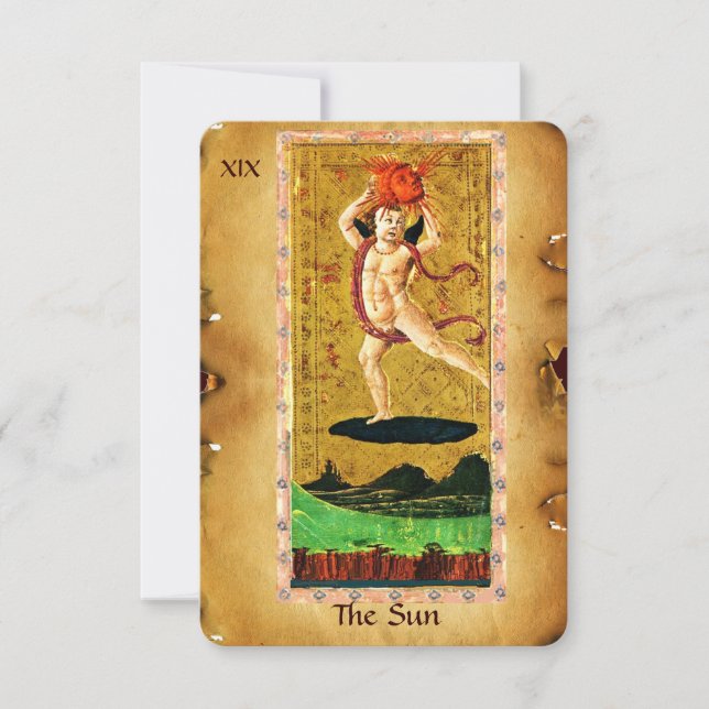 ANTIQUE RENAISSANCE TAROTS 19 / THE SUN ANNOUNCEMENT (Front)