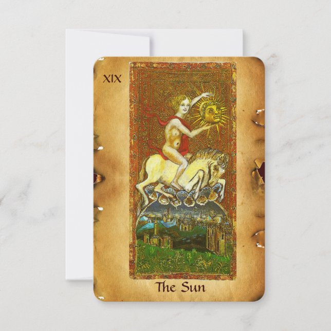 ANTIQUE RENAISSANCE TAROTS 19 / THE SUN ANNOUNCEMENT (Front)
