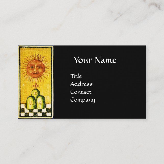 ANTIQUE RENAISSANCE TAROTS 19 / THE SUN BUSINESS CARD (Front)