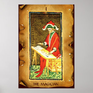 ANTIQUE RENAISSANCE TAROTS 1 / THE MAGICIAN POSTER