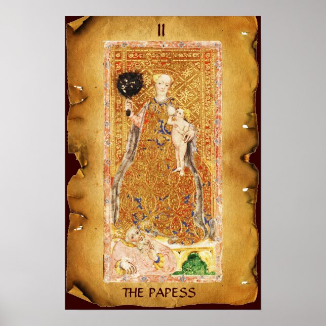 ANTIQUE RENAISSANCE TAROTS  2 / THE PAPESS POSTER (Front)