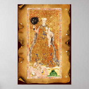 ANTIQUE RENAISSANCE TAROTS 2 / THE PAPESS POSTER