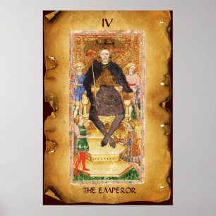 ANTIQUE RENAISSANCE TAROTS 4 / THE EMPEROR POSTER