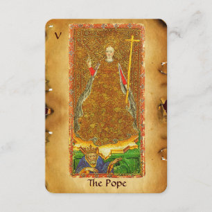 ANTIQUE RENAISSANCE TAROTS 5 / THE POPE ( Faith ) Announcement