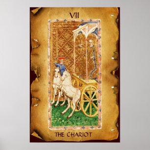 ANTIQUE RENAISSANCE TAROTS  7 / THE CHARIOT POSTER
