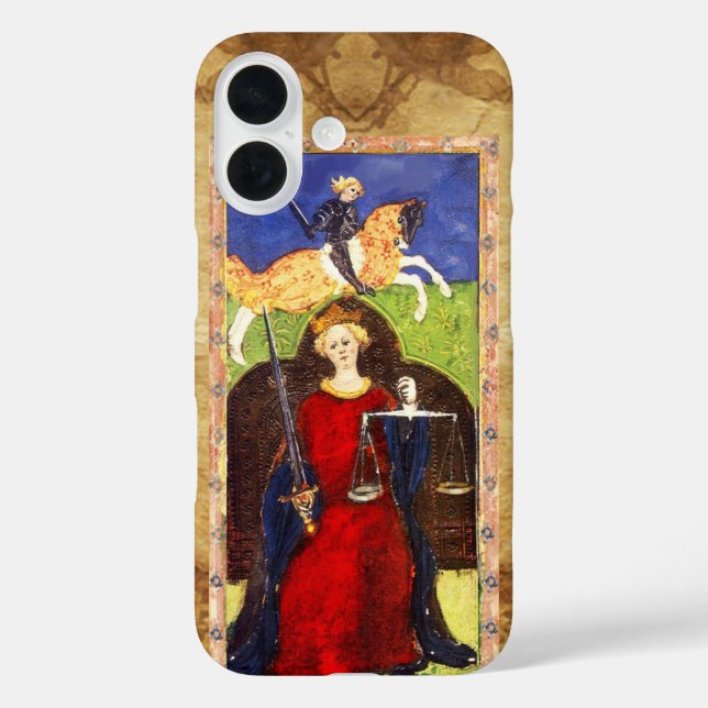 ANTIQUE RENAISSANCE TAROTS 8 / JUSTICE Case-Mate iPhone CASE (Back)