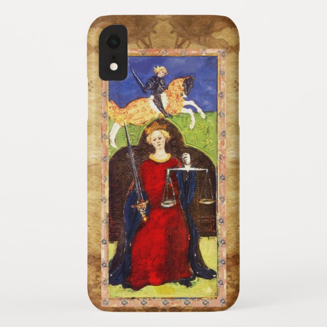ANTIQUE RENAISSANCE TAROTS 8 / JUSTICE Case-Mate iPhone CASE (Back)