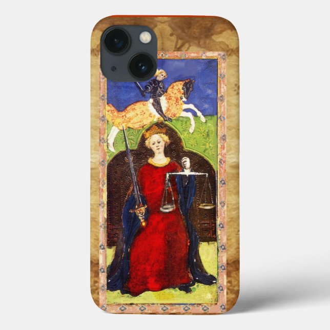 ANTIQUE RENAISSANCE TAROTS 8 / JUSTICE Case-Mate iPhone CASE (Back)