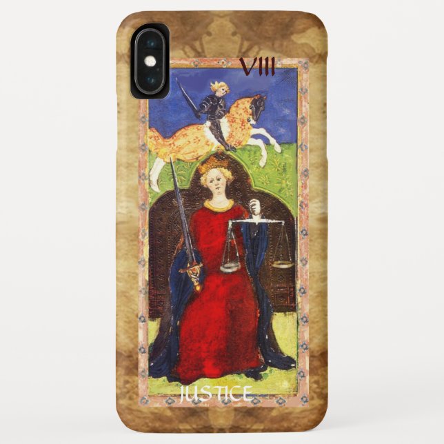ANTIQUE RENAISSANCE TAROTS 8 / JUSTICE Case-Mate iPhone CASE (Back)